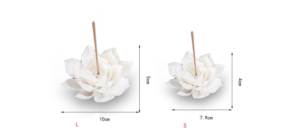 White Porcelain Lotus Incense Burner