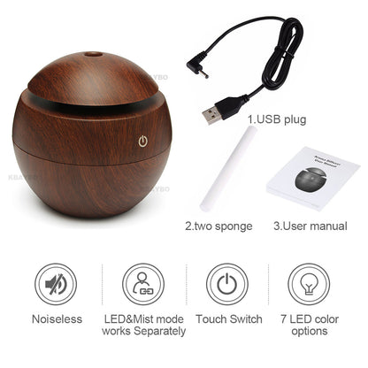 LED Night Light USB Aroma Essential Oil Diffuser