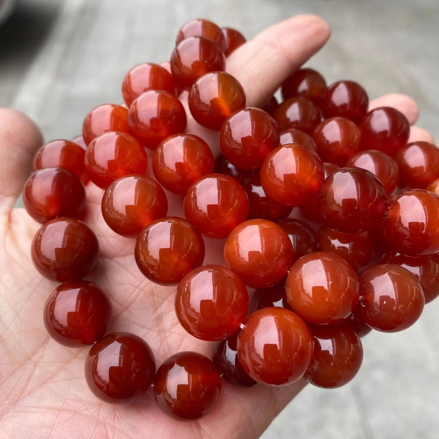 Pulsera de Piedra de Ónix y Ágata Roja