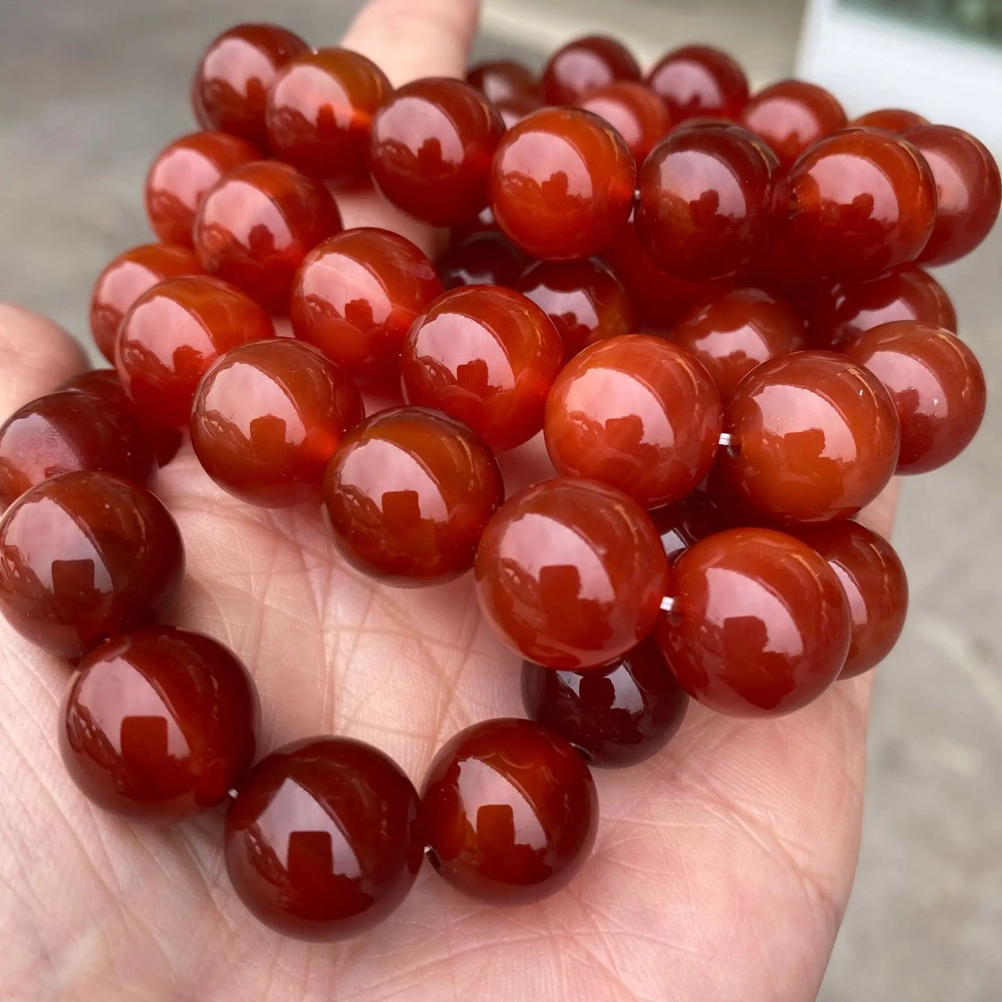 Pulsera de Piedra de Ónix y Ágata Roja